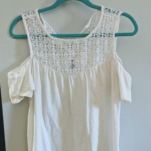 Old Navy White Peasant Top